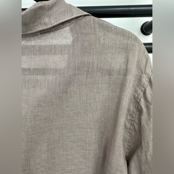 Linen shirt with center ruffle - Picture 4 of 5